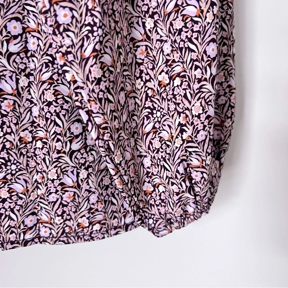 J. Crew Puff-Sleeve Satin Back Crepe Top Floral Flourish Blouse BL008 Fall 22